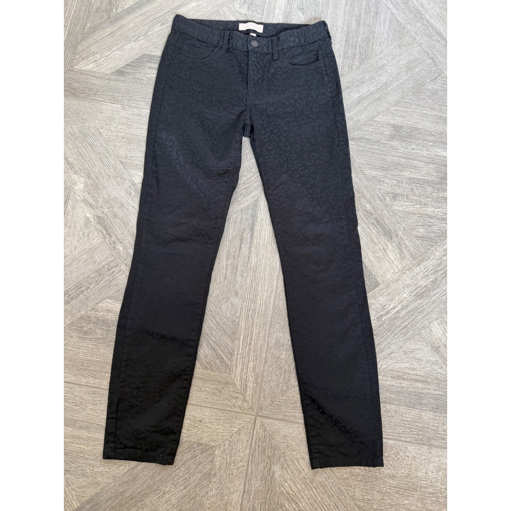 Banana Republic Womens Black Leopard Print Skinny‎ Fit Pants Size 25/0